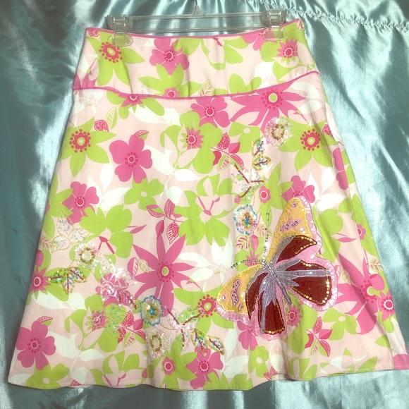 Persaman floral retro style embellished skirt, 6 - Picture 1 of 7